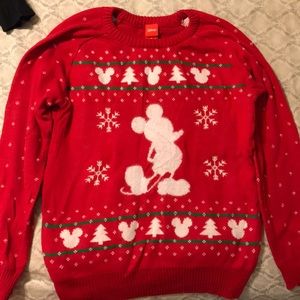 Red Mickey Mouse Christmas Sweater